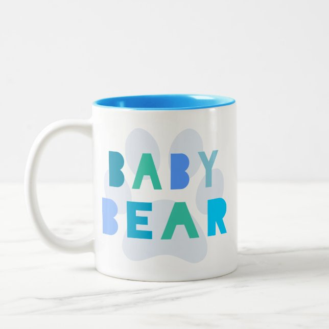 Babybär - Blau Zweifarbige Tasse (Links)