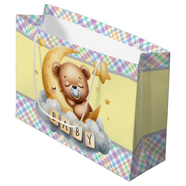 Babybär Große Geschenktüte (Vorderseite Schrägansicht)