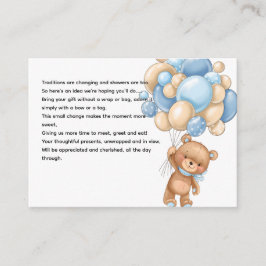 Babybär mit Balloons-Duschvorschau Begleitkarte