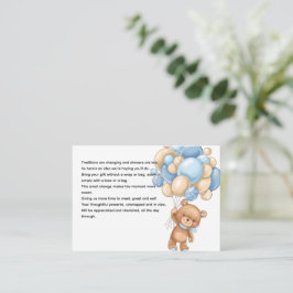 Babybär mit Balloons-Duschvorschau Begleitkarte