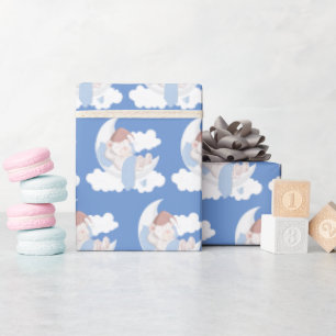 Babybärchen schlafen auf dem Mond Geschenkpapier