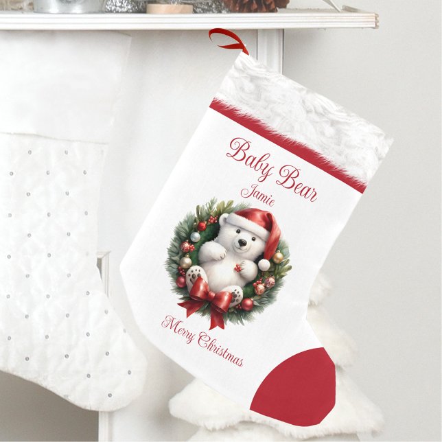 Babybärenfamilie passt Niedliche Kinder an Kleiner Weihnachtsstrumpf (Baby Bear Name Family Matching Cute Kids Small Christmas Stocking)