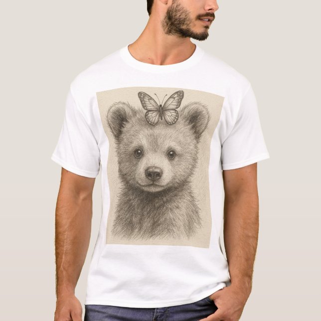 Babybärenskizze T-Shirt (Vorderseite)