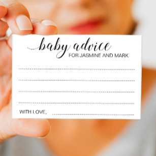 Babyberatung für neue Eltern Moderne Babydusche Hinweiskarte