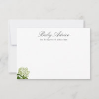 Babyberatung für weiße und grüne Hydrangea
