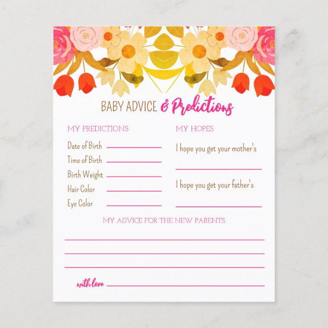 Babyberatung und Vorschau-Spielpapier (Rückseite)