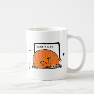 Babybett für Laptops (Orange Tabby) Tasse