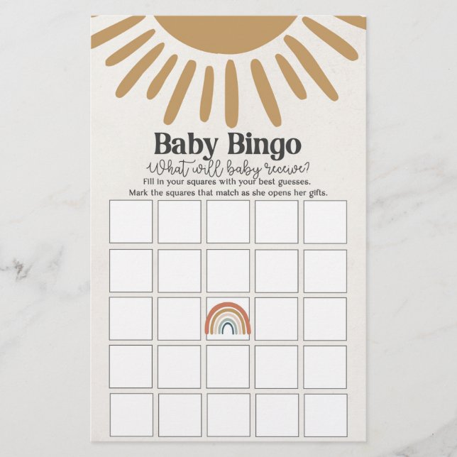 Babybingo, Babydusche (Vorderseite)