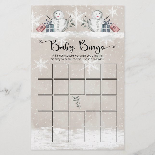 Babybingspiel Snowman (Vorderseite)
