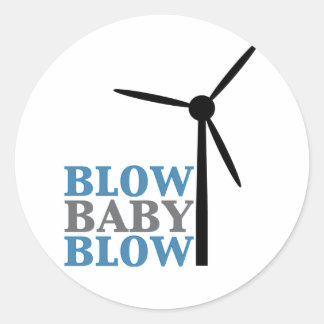 Babybläschen (Windenergie) Runder Aufkleber