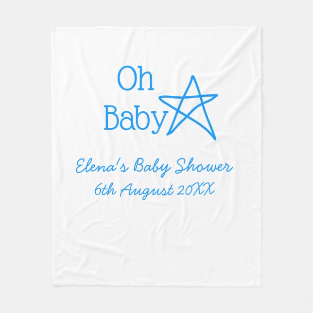 Babyblau-Babydusche - Name der Vergangenheit Fleecedecke (Vorderseite)