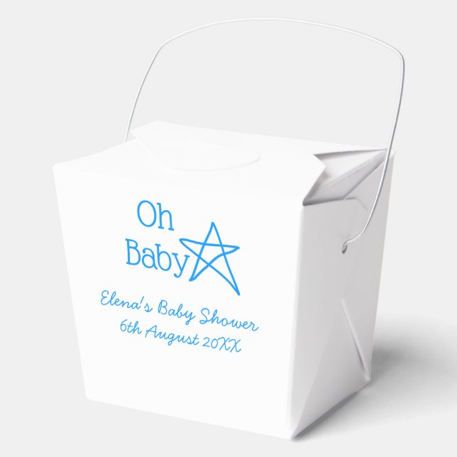 Babyblau-Babydusche - Name der Vergangenheit Geschenkschachtel (Vorderseite)