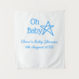 Babyblau-Babydusche - Name der Vergangenheit Wandteppich