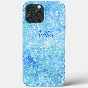 Babyblau funkelnder Glitter Elegant Case-Mate iPhone Hülle