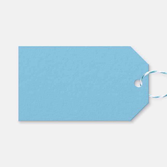 Babyblau Geschenkanhänger (Vorderseite (Horizontal))