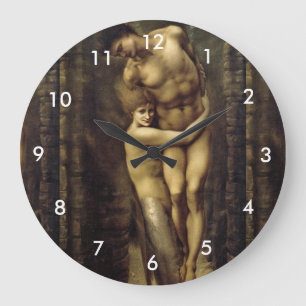 Babyblau Große Wanduhr
