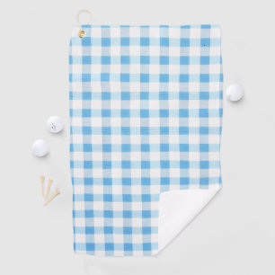 Babyblau kariert golfhandtuch