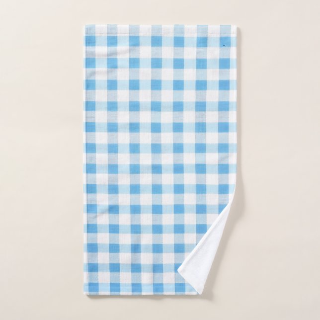 Babyblau kariert handtuch (Handtuch)