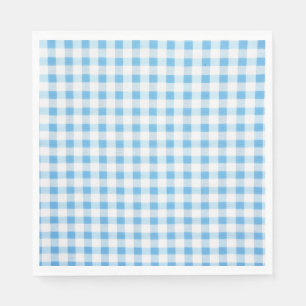 Babyblau kariert serviette