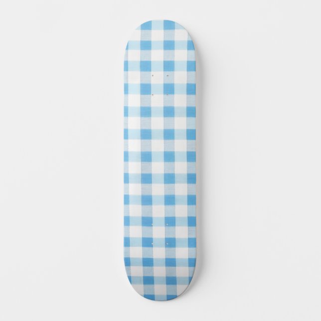 Babyblau kariert skateboard (Vorderseite)