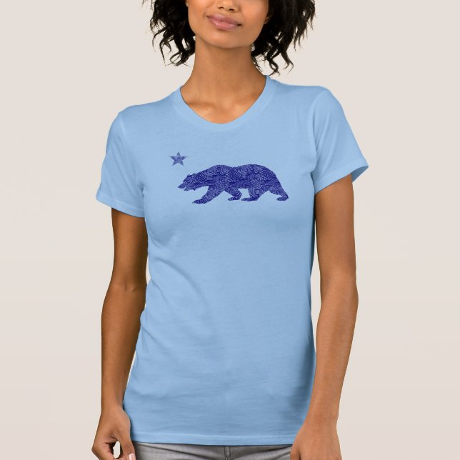 Babyblau T - Shirt-Bär der Frau T-Shirt (Vorderseite)
