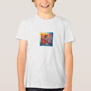 Babyblaue Augen Tigerbaby Tri-Blend Shirt