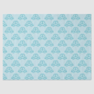 Babyblaue Autos Seidenpapier