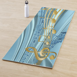Babyblaue Noten Yogamatte