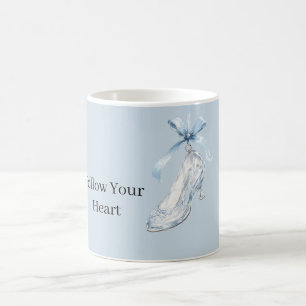 Babyblauer Pantoffel-Hochhacken-Schleife Kaffeetasse