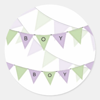 Babybock Banner Cupcake Topper Label Runder Aufkleber