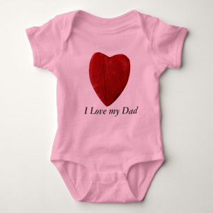 Babybody I Love my Dad mit Herz Baby Strampler