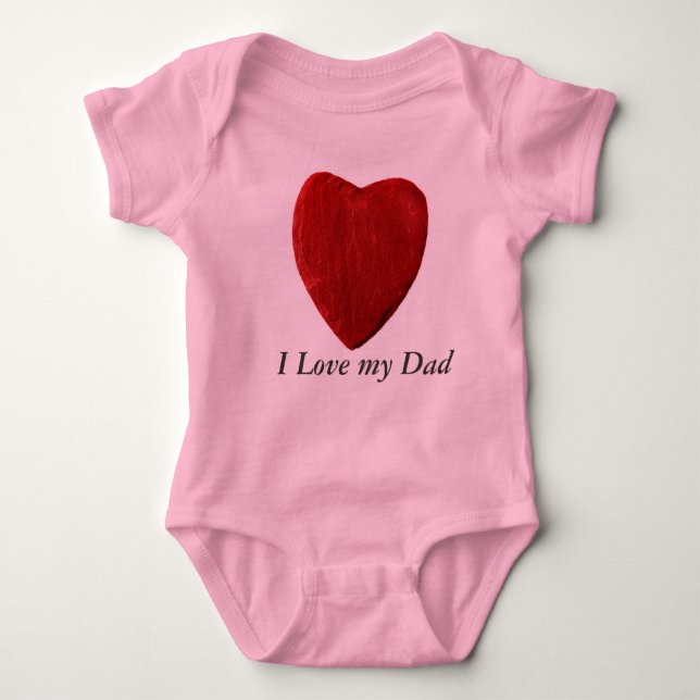 Babybody I Love my Dad mit Herz Baby Strampler (Vorderseite)