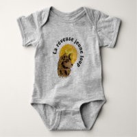Babybody junger träumender Wolf Baby Strampler