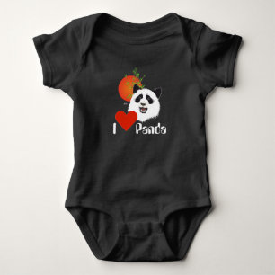 Babybody mit grossem Panda Baby Strampler