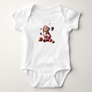 Babybodyanzug mit Eichhörnchen Baby Strampler