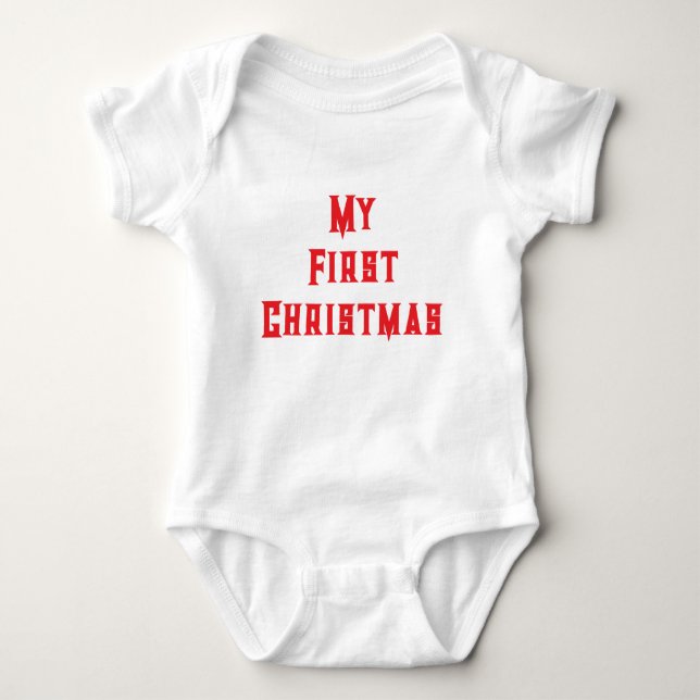 Babybodysuit für Weihnachten Baby Strampler (Vorderseite)