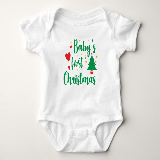 Babybodysuit für Weihnachten Baby Strampler (Vorderseite)