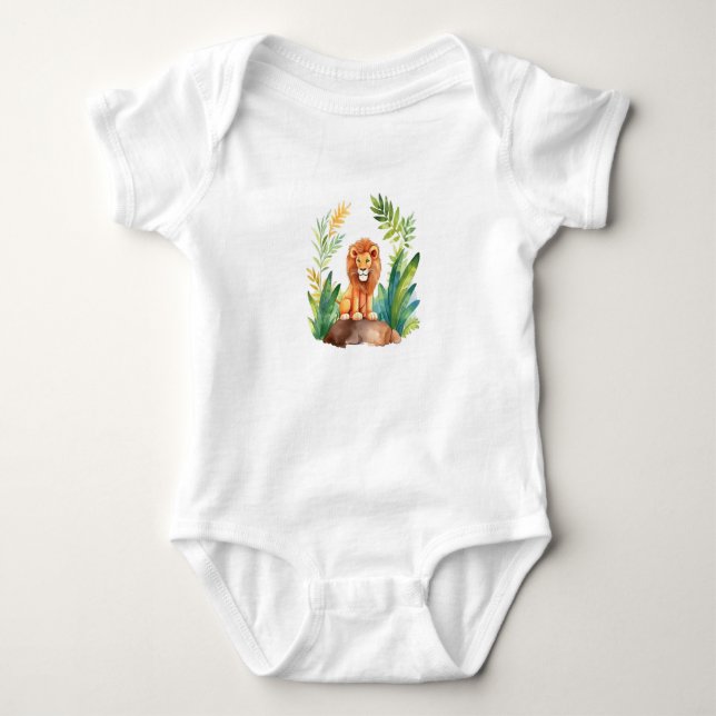 Babybodysuit - Löwendesign Baby Strampler (Vorderseite)