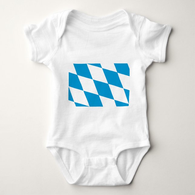 Babybodysuit mit bayerischer Flagge Baby Strampler (Vorderseite)