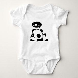 Babybodysuit mit einem niedlichen schläfrigen baby strampler