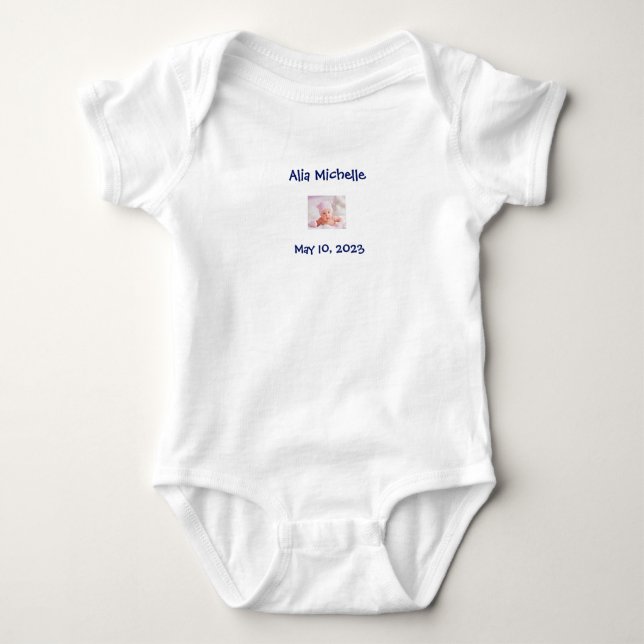 Babybodysuit mit Monogramm Baby Strampler (Vorderseite)