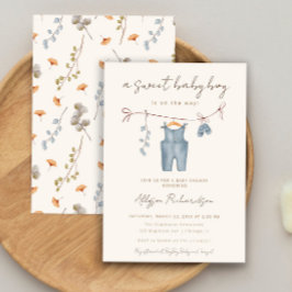 Babyboho-Babywäsche-Dusche Einladung