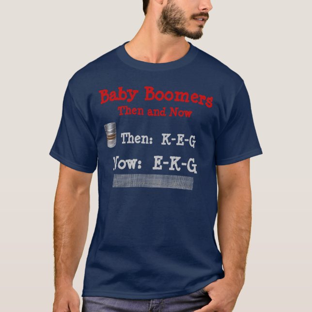 Babyboomer, dann und jetzt T-Shirt (Vorderseite)