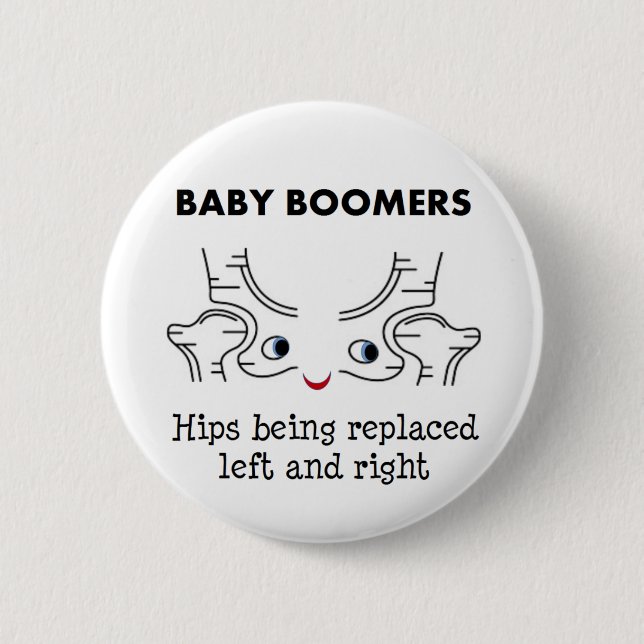 Babyboomer-Hüften Button (Vorderseite)