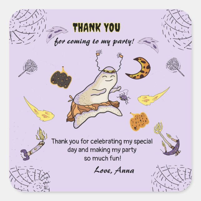 BabybootGeist Quadratischer Aufkleber (Vorderseite)