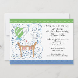 Babyboy Babydusche Einladung