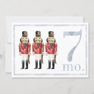 Babyboys Wasserfarbe Meilenstein Sieben Monate alt Einladung