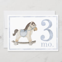 Babyboys Wasserfarben Meilenstein Drei Monate alte