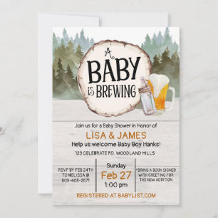 Babybrauen, Babyparty, Co-ed Einladung