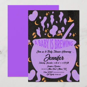 Babybrauen Groovy Retro-Baby-Party  Einladung